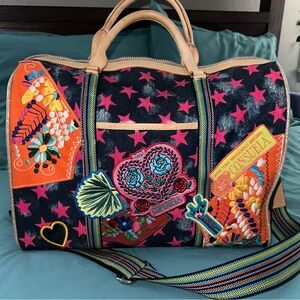 Consuela patch work weekender travel bag